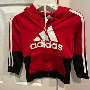 Adidas boys zip up hoodie size 6 great condition